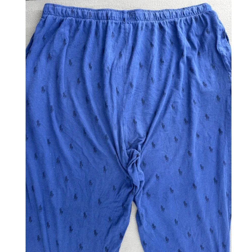Polo Ralph Lauren Pajama Pant XL Blue All Over Pony Logo Sleepwear Loungewear